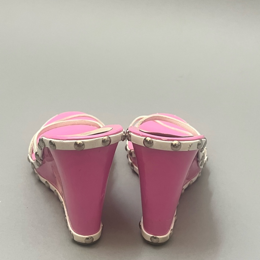 Dolce & Gabbana Pink Wedge Shoes with Transparent Straps - Picture 6 of 6